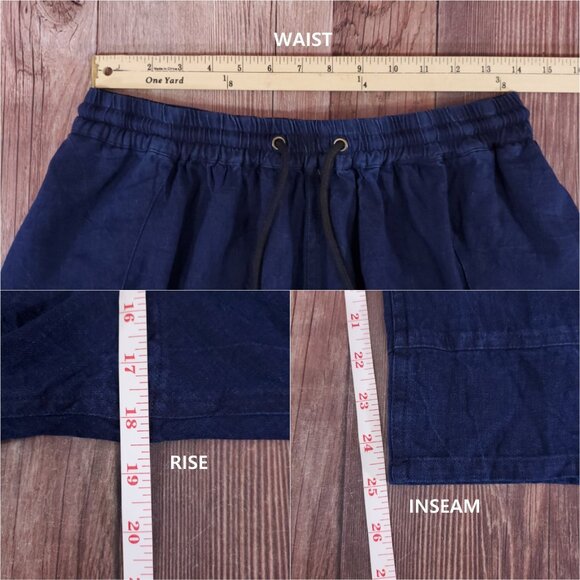 Pilcro Womens Size Small Linen Blend Drawstring Super High Rise Relaxed Pants - Picture 12 of 12